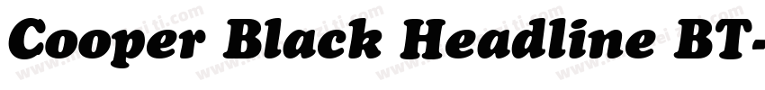 Cooper Black Headline BT字体转换